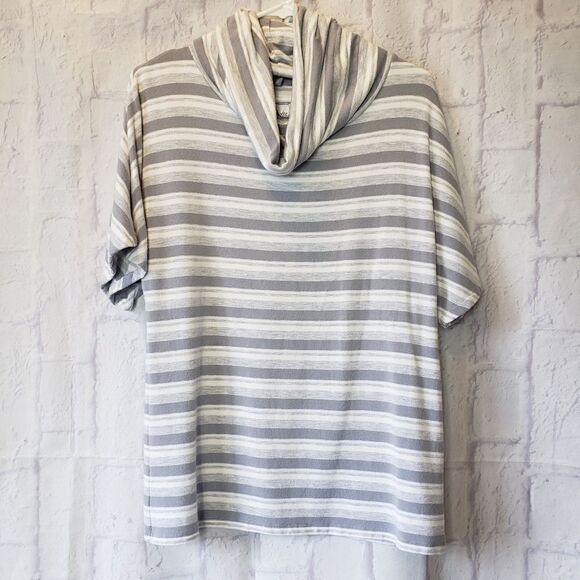 WORKSHOP REPUBLIC Oversized Cowlneck Striped Top - Picture 2 of 7